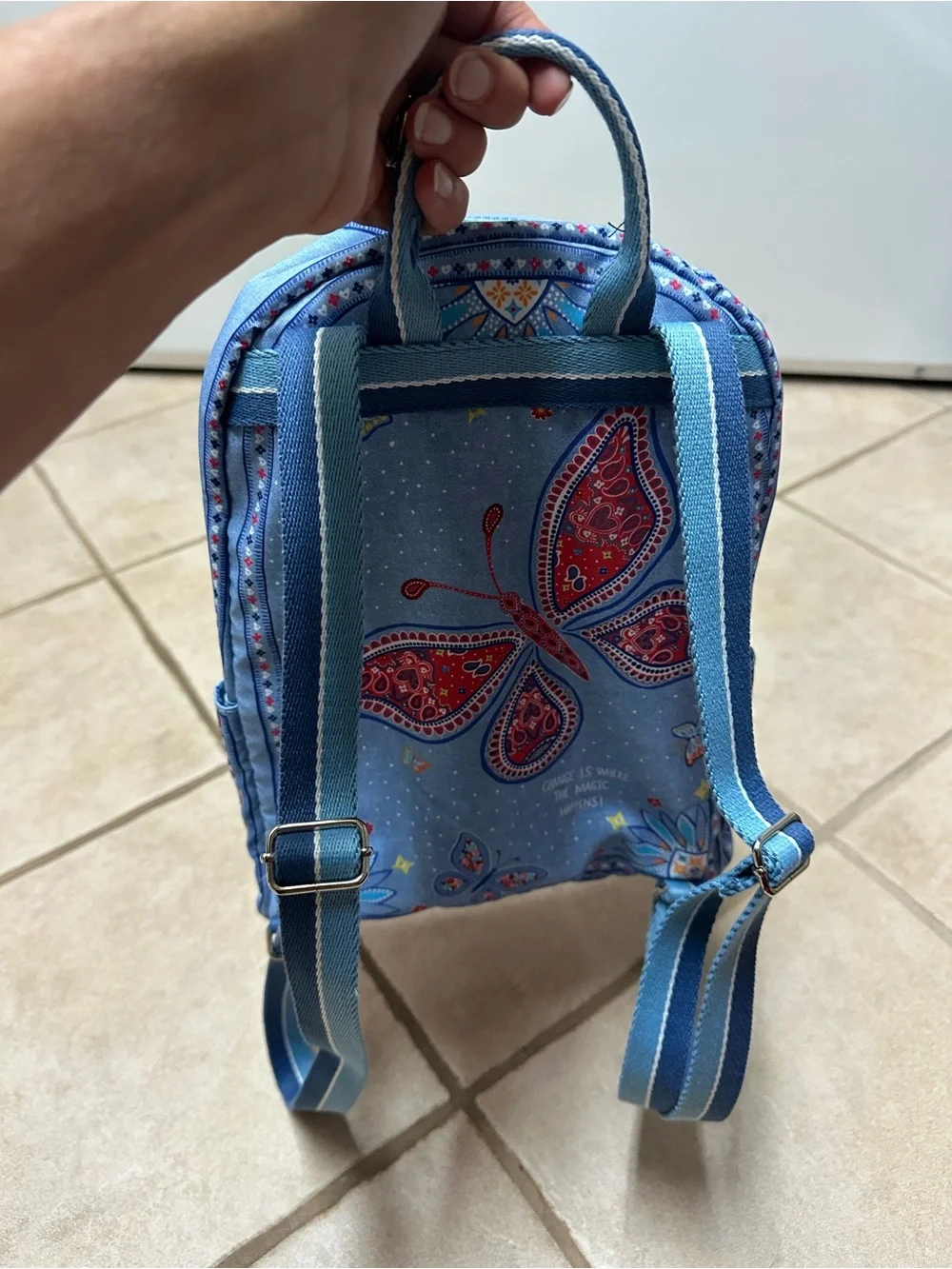 Brighton Blue Floral Paisley Bandana Backpack